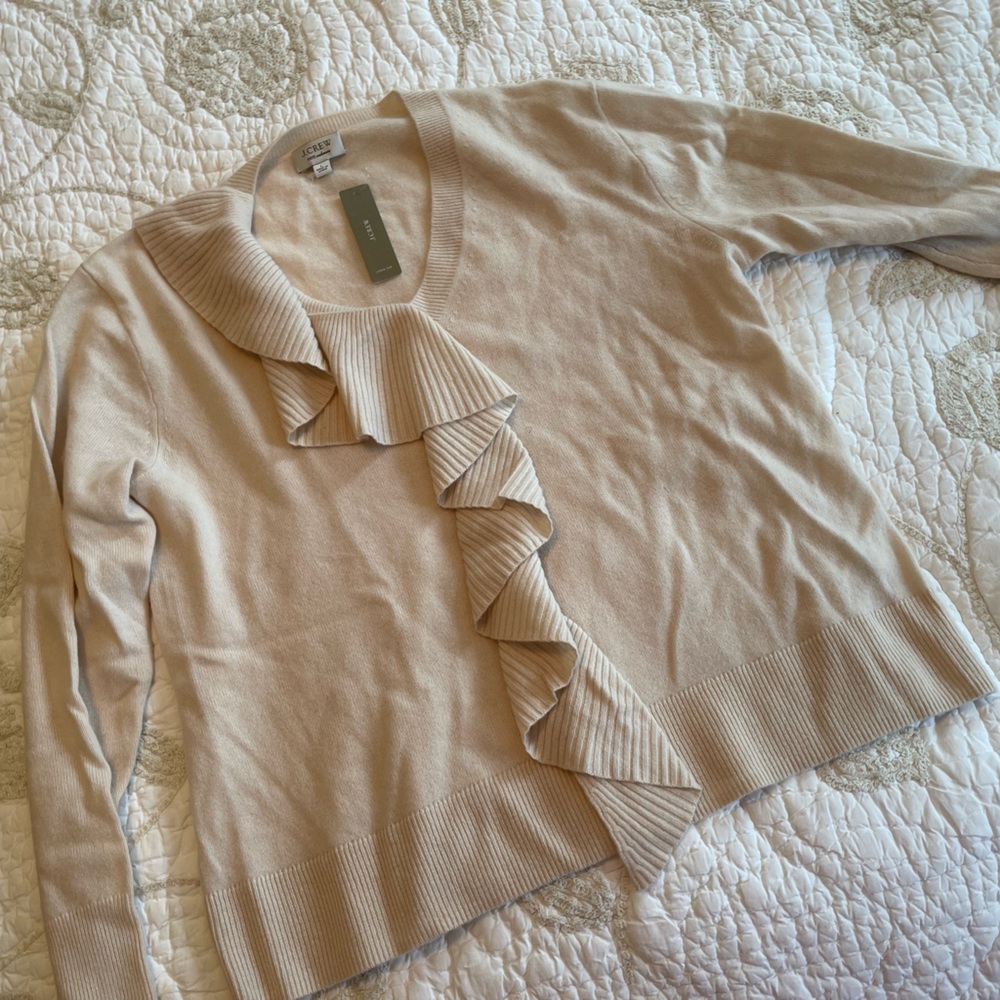 J Crew Ruffle Sweater